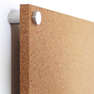 The Original Modern Cork Board for Wall | Floating Cork Board | Standoff Mounts | Minimalist Corkboard for Home or Office