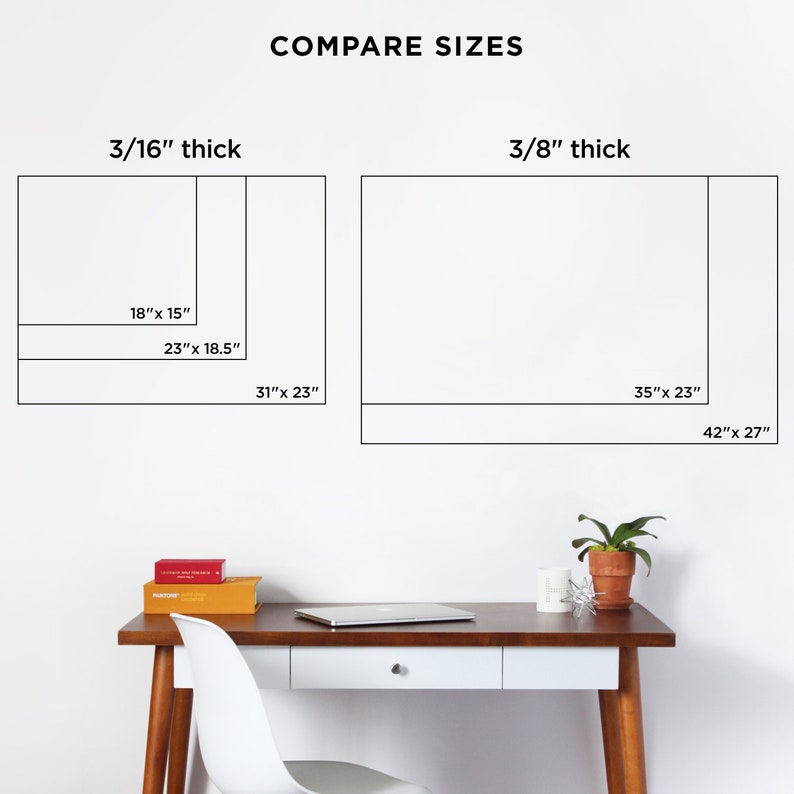 Acrylic Calendar with side notes Dry Erase Calendar for wall WHITE TEXT Lucite Calendar image 5