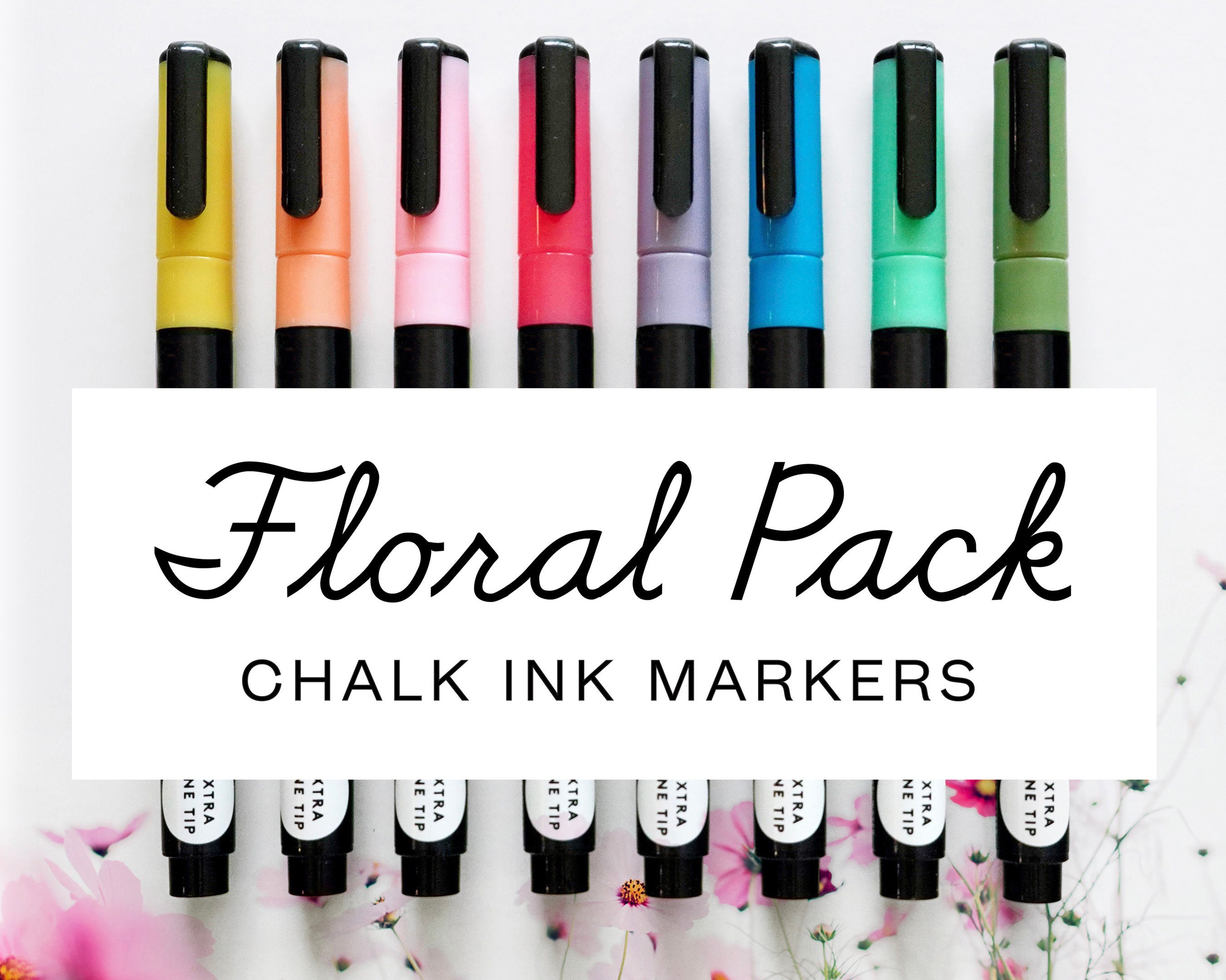 Floral Pack Chalk Ink Markers With EXTRA FINE TIP 
