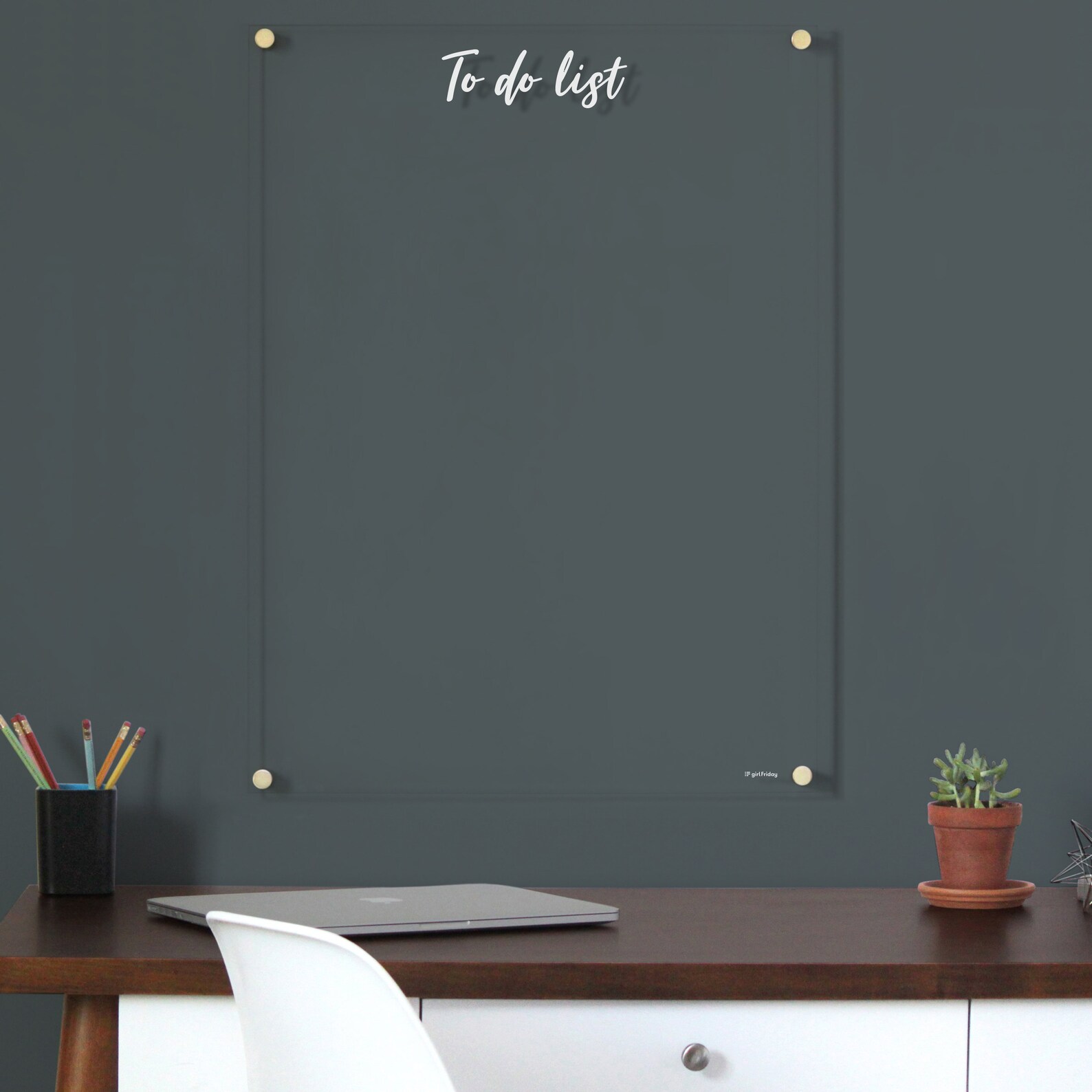 Dry Erase Memo Board Custom Acrylic Memo Board WHITE TEXT Etsy