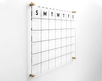 The Original Acrylic Calendar - Dry Erase Calendar for wall