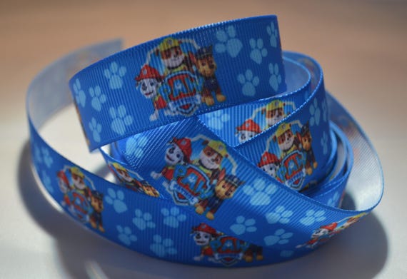 1 2 3 METRE METRES SKYE PINK PAW PATROL 1/" GROSGRAIN RIBBON 25MM