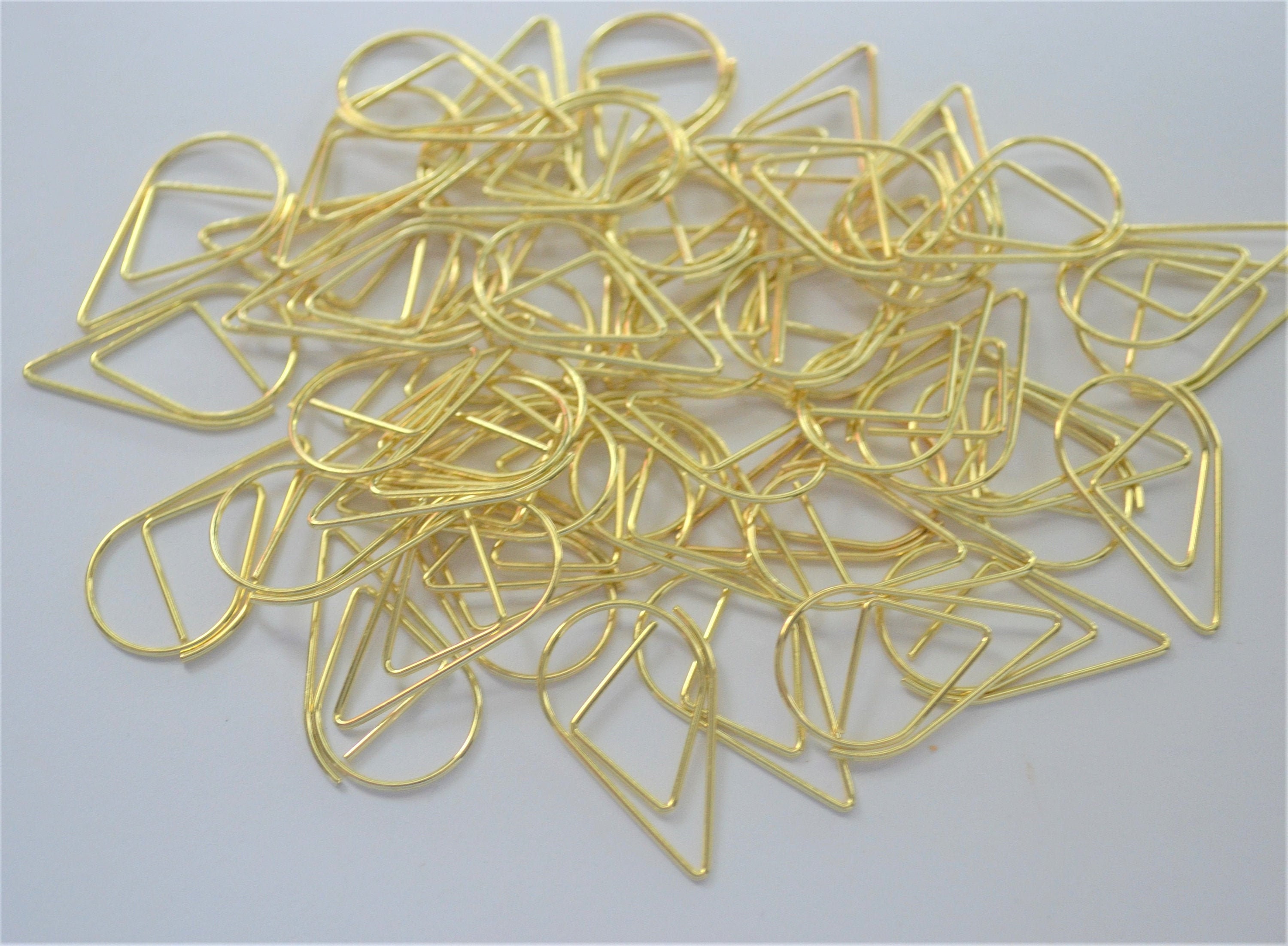 25 pces Gold Teardrop Paper Clips Planner Clips Paper Clip Etsy