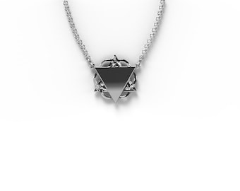 Sterling silver necklace "Geometry" Armenian pendant Geometry necklace Ghotic necklace Pendant necklace Triangle pendant