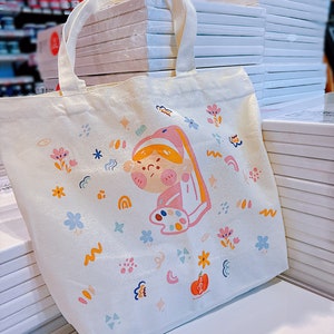Sac en toile Petite fille en colère