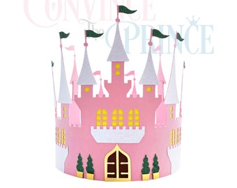 Die Schlosskrone Vorlage | SVG JPG | Für Schneidemaschinen wie Cameo und Cricut | Prinzessinnenschloss | Papierschloss | Card Stock Krone