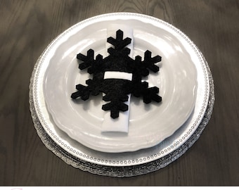 Schneeflocke Besteck Serviettenhalter Vorlage | SVG JPG | Wintersaison | Weihnachten | Neujahr | Festliche Anlässe | Selbstgemachte Geschenkidee | Diy