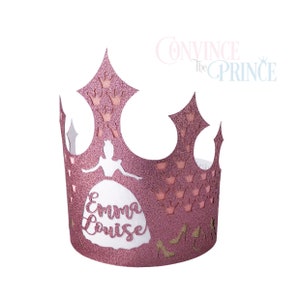 Princess Crown Template | SVG JPG | For cutting machines Cricut and Silhouette | Birthday Celebration | Commercial licence