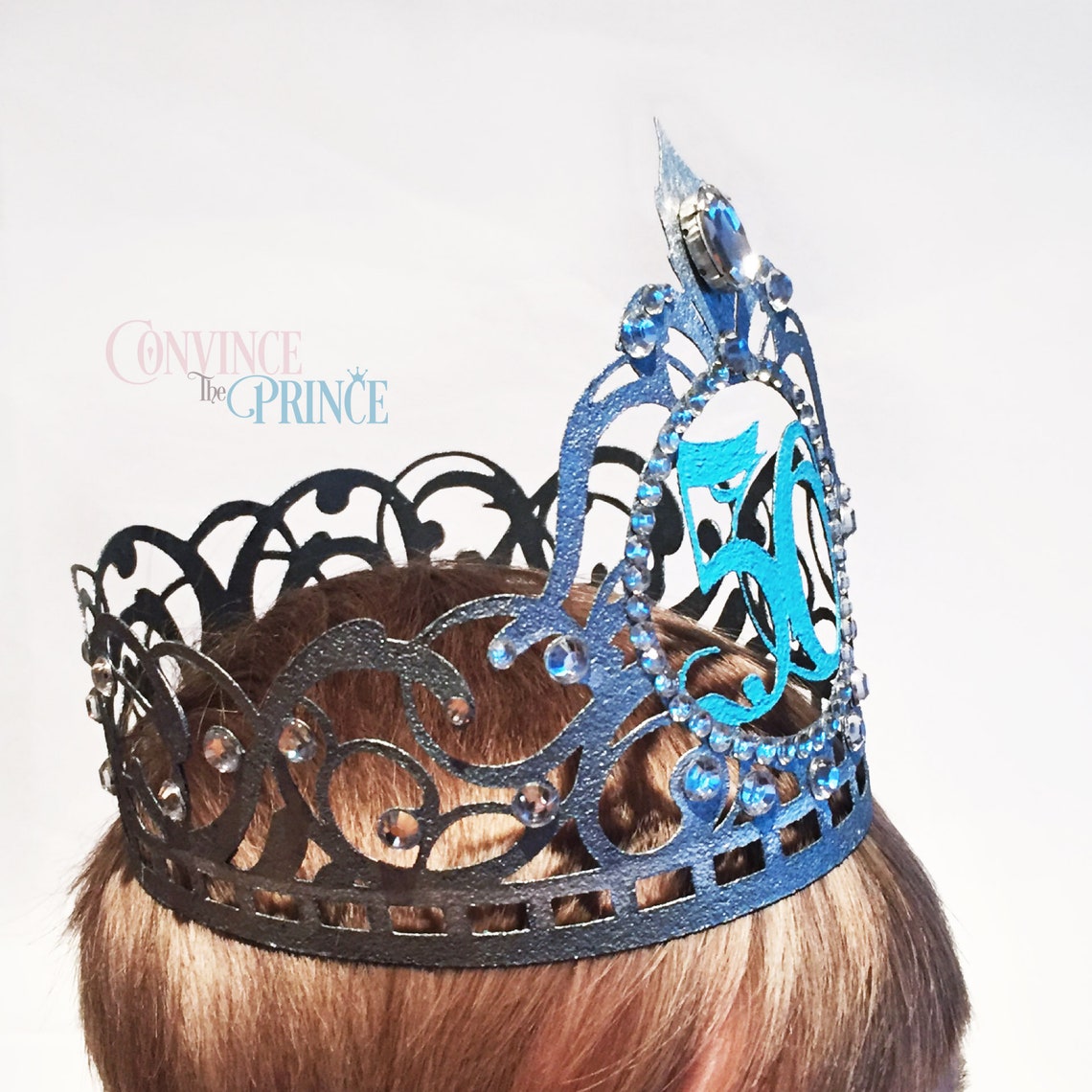 Download Crown template anniversary 3D SVG princess prince birthday ...