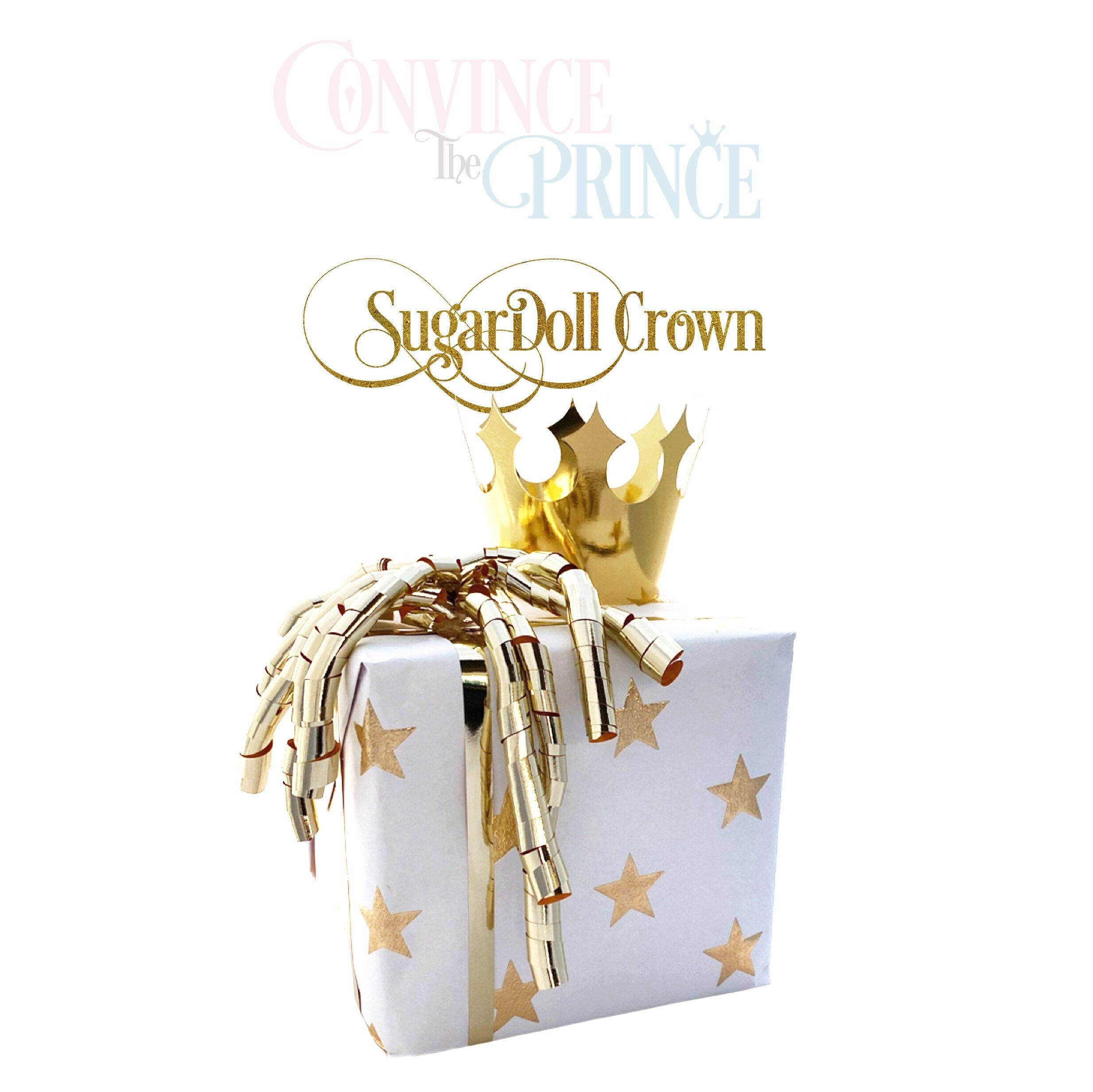 Mini Krone | SugarDoll Cake Topper Vorlage | SVG PNG JPG | Für Schneidemaschinen | Puppen | Geschenke zum Aufhängen