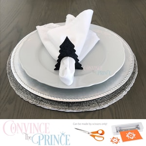Weihnachtsbaumbesteck Serviettenhalter Vorlage | SVG JPG | Weihnachten | Neujahr | Festliche Anlässe | Wintersaison | Selbstgemachte Geschenkidee |