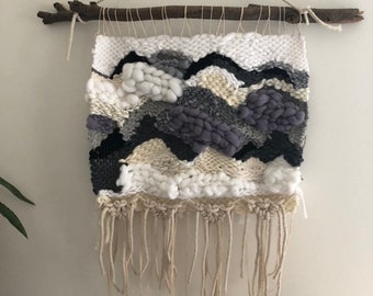 Woven wall hanging/ Weaving / macrame / Tapestry- medium (mountain)