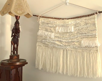 Large Woven wall hanging/ weaving/ modern tapestry- cream