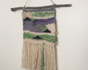 Woven wall hanging- circular/ whimsical design