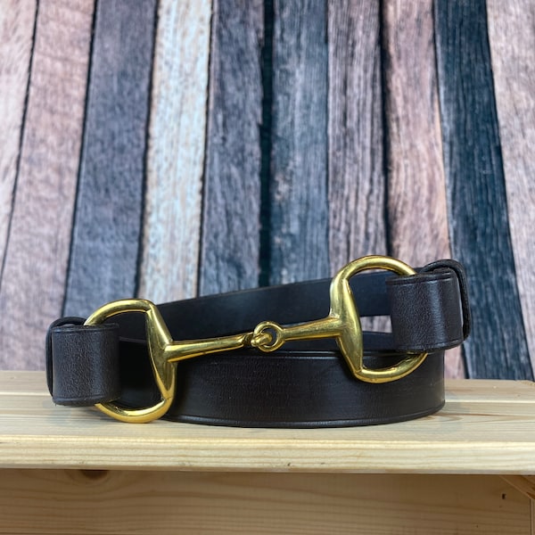 Bit belt, Ladies Belt, Horse lover gift, dress belt, Genuine leather belt., Brass buckle, Personalised belt, Equestrian Gift