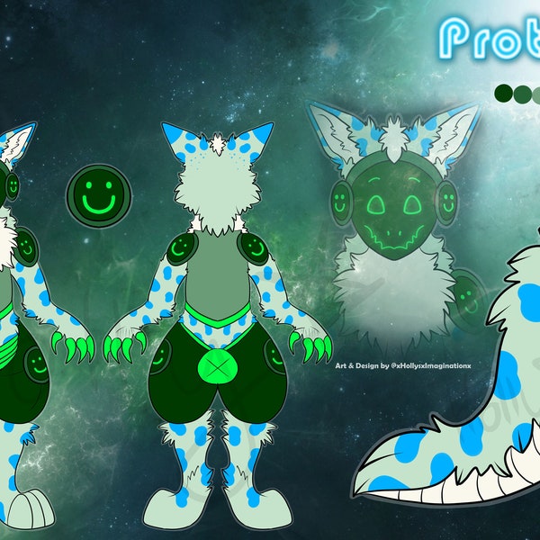 Protogen Fursona Character Adopt #Furry