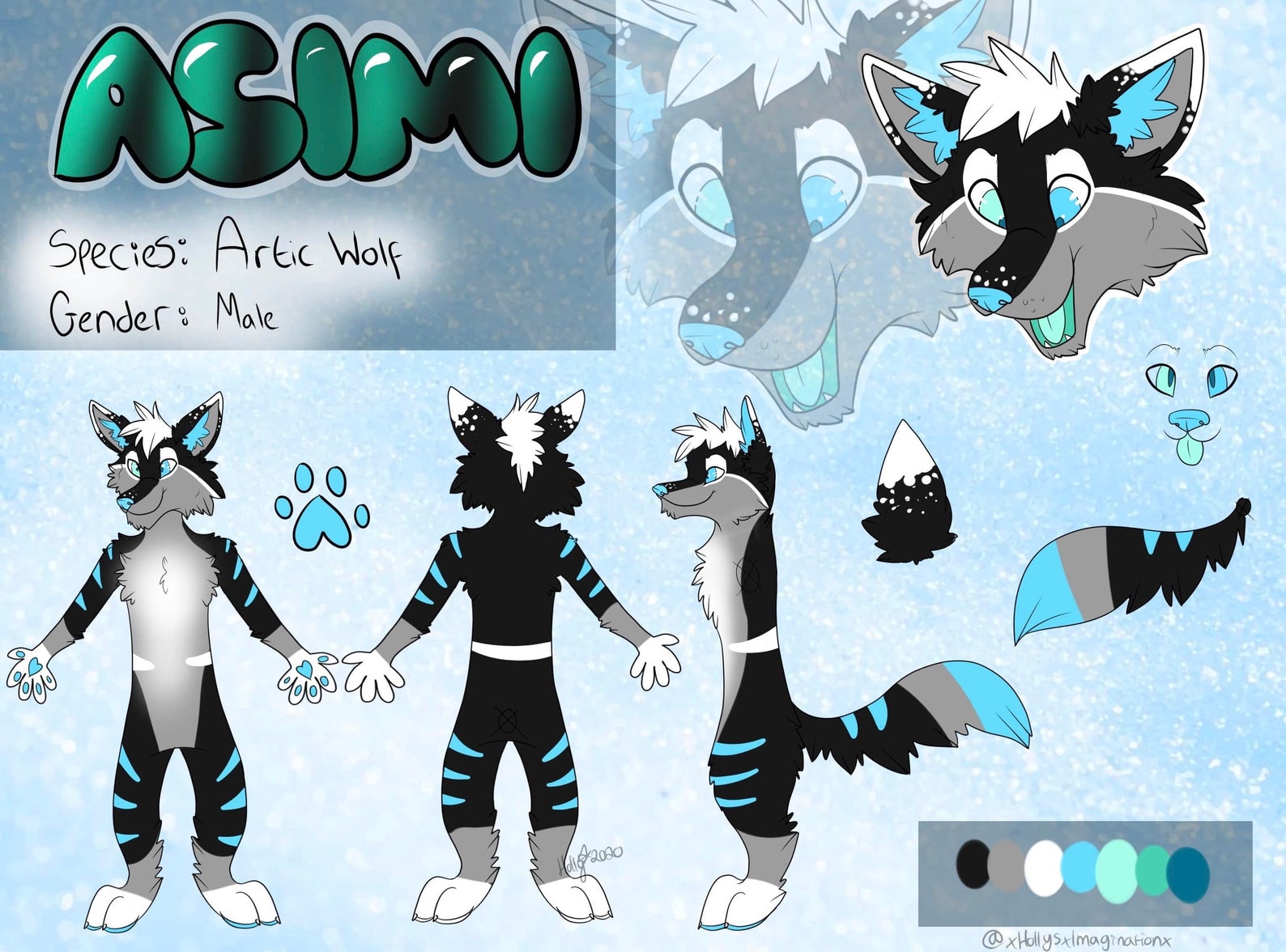 Fursuit Fursona Reference Sheet Commission Etsy