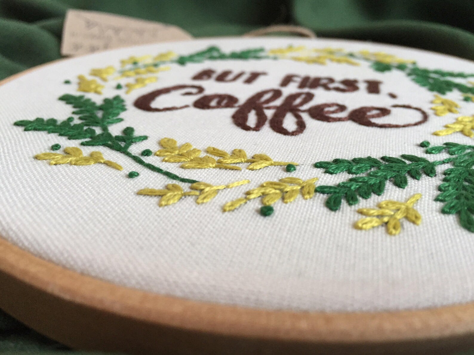 But first coffee embroidery floral embroideryembroidery hoop  etsy