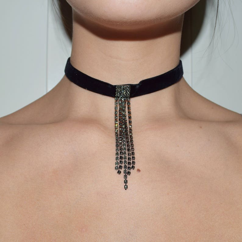 Thin Diamante Choker Online, 54% OFF 