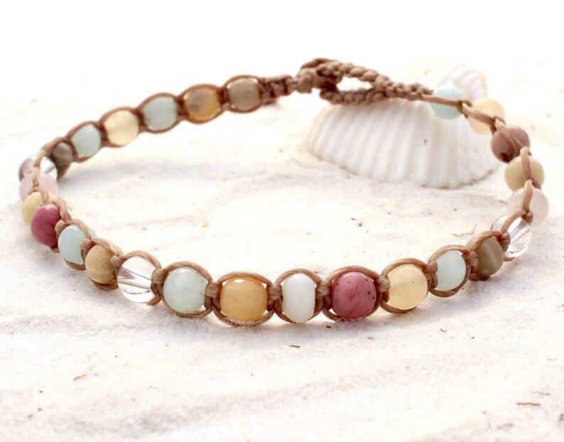 Beach wear Beach ankle bracelet Ankle bracelet Sailor jewelry Gift for surfer Anklet for women Anklet bracelet Anklet woven