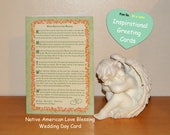 Items Similar To Wedding Day Card Native American Love Blessing