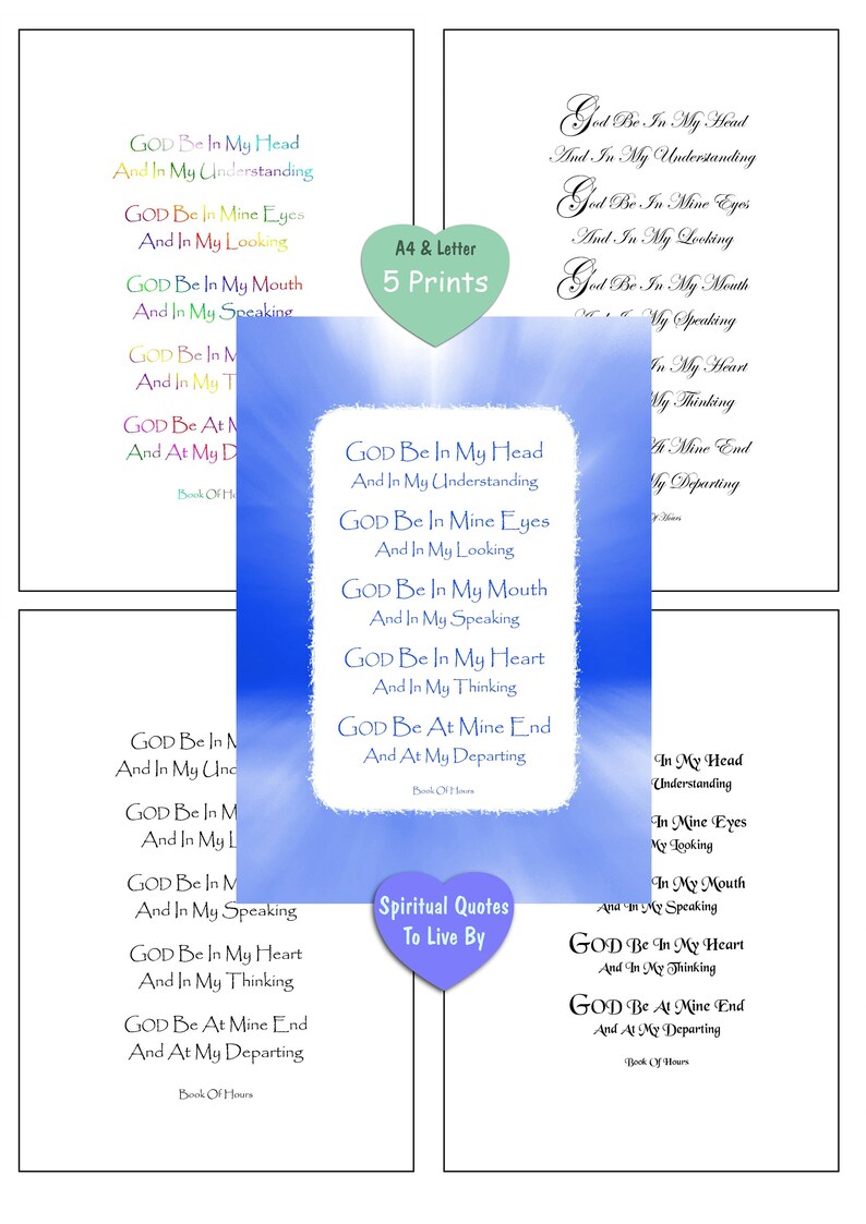 God Be In My Head 10 Item Poem Pack Sarum Prayer Hymn Etsy God Be In My Head 10 Item Poem Pack Sarum Prayer Hymn Etsy