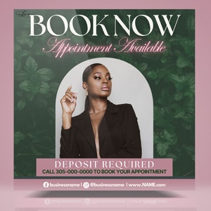 DIY Book NOW, Book Now, Booking Available Template, Business, Appointments,  Canva Templates, Business Canva, Instagram Post, Book us NOW