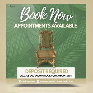 DIY Book NOW, Book Now, Booking Available Template, Business, Appointments,  Canva Templates, Business Canva, Instagram Post, Book us NOW