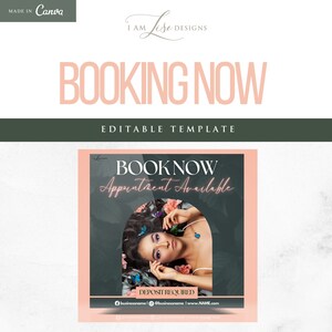 DIY Book NOW, Book Now, Booking Available Template, Business, Appointments,  Canva Templates, Business Canva, Instagram Post, Book us NOW