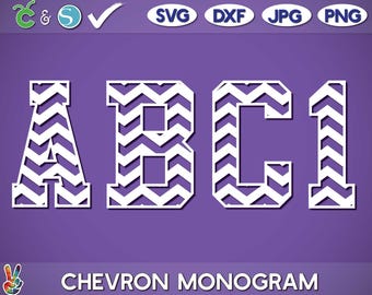 Chevron Pattern Font, chevron SVG font set, cricut font files, DXF, png, jpg, design space, full svg alphabet with numbers