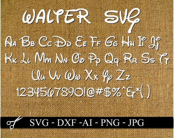 Walter SVG cut files, Magical mouse like font files for cricut, silhouette and any cut vinyl cut machine