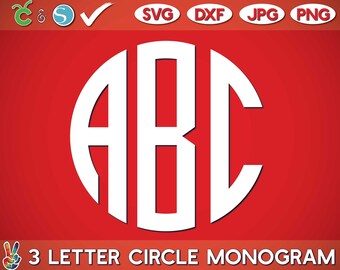 Circle Monogram SVG Font Letters Alphabet Initial Circle Monogram svg,clipart,eps,svg,Cutting File Cricut Silhouette Studio Sure Cut