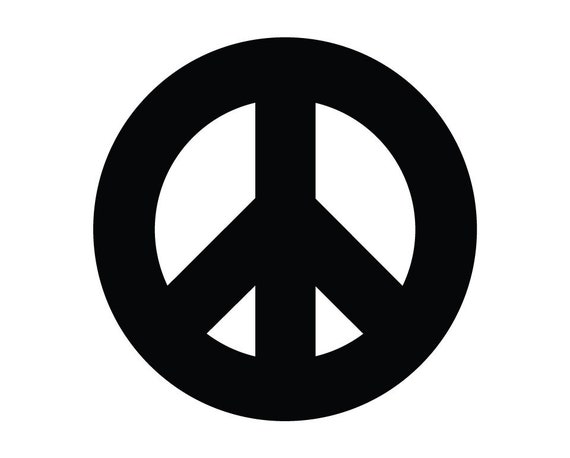 Peace Symbol Svg Thick Peace Symbol Peace Symbol Decal Etsy Uk