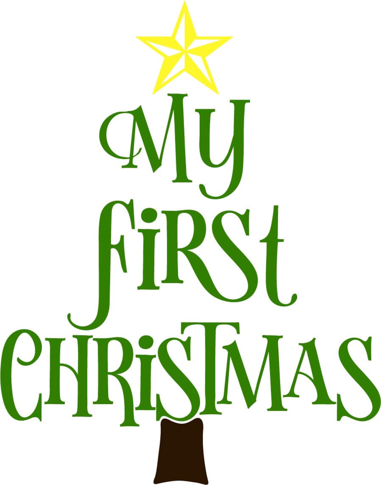 My First Christmas SVG Babies First SVG Christmas Iron On | Etsy