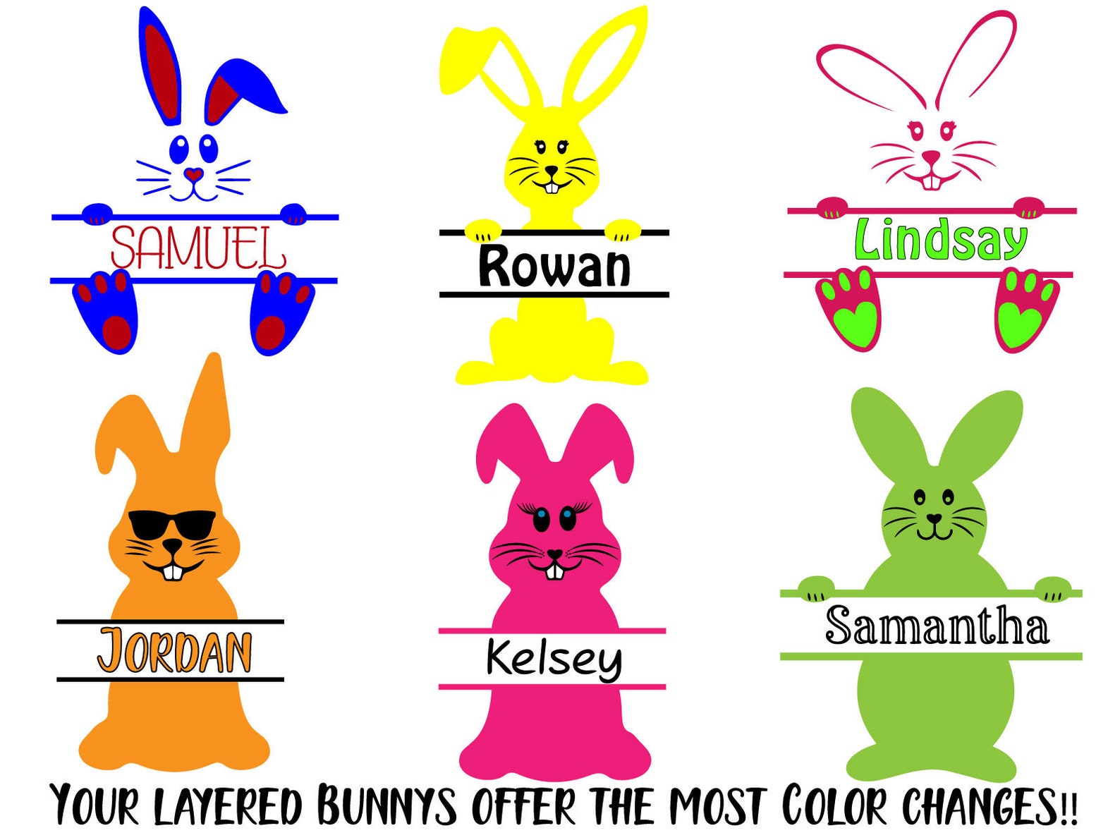 Easter Bunny Names SVG Easter Bunny SVG Easter Bunny DXF Etsy.de