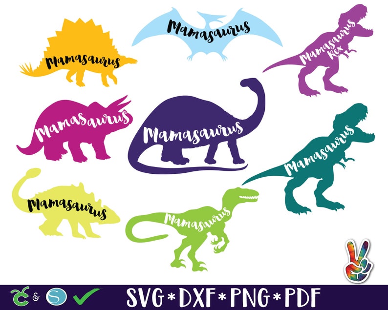 Download Mamasaurus SVG Pack Mamsaurus Dinosaur pack Familt T shirt ...
