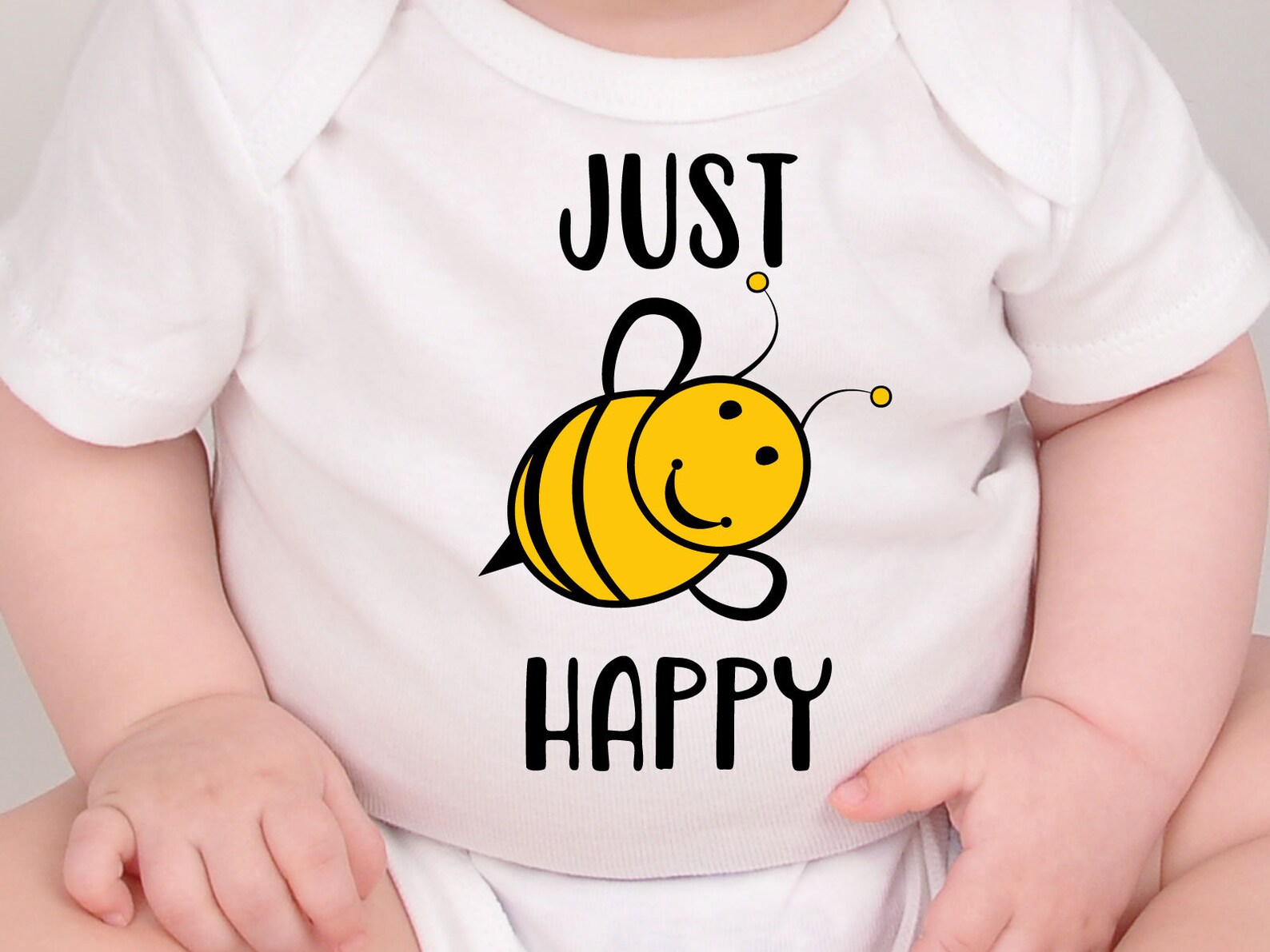 Just Bee Happy SVG cute baby SVG files adorable onesie cut ...