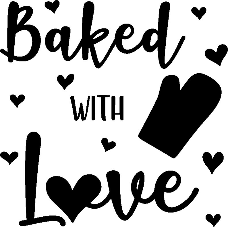 Download Baked with Love SVG Valentines svg Love script svg love and | Etsy