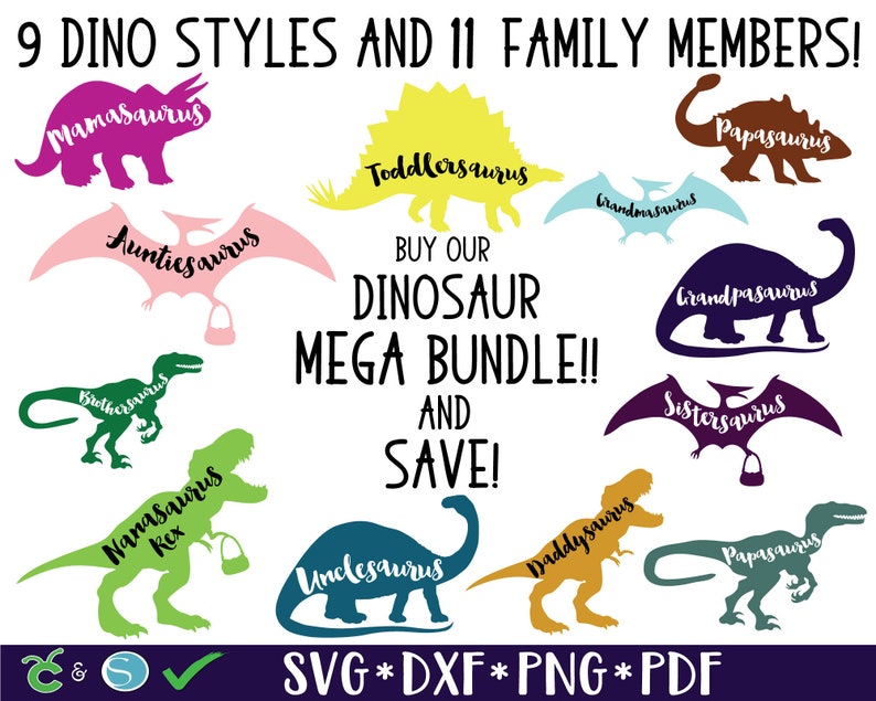 Download Dinosaur Family SVG Bundle Family Tshirt SVG Family ...
