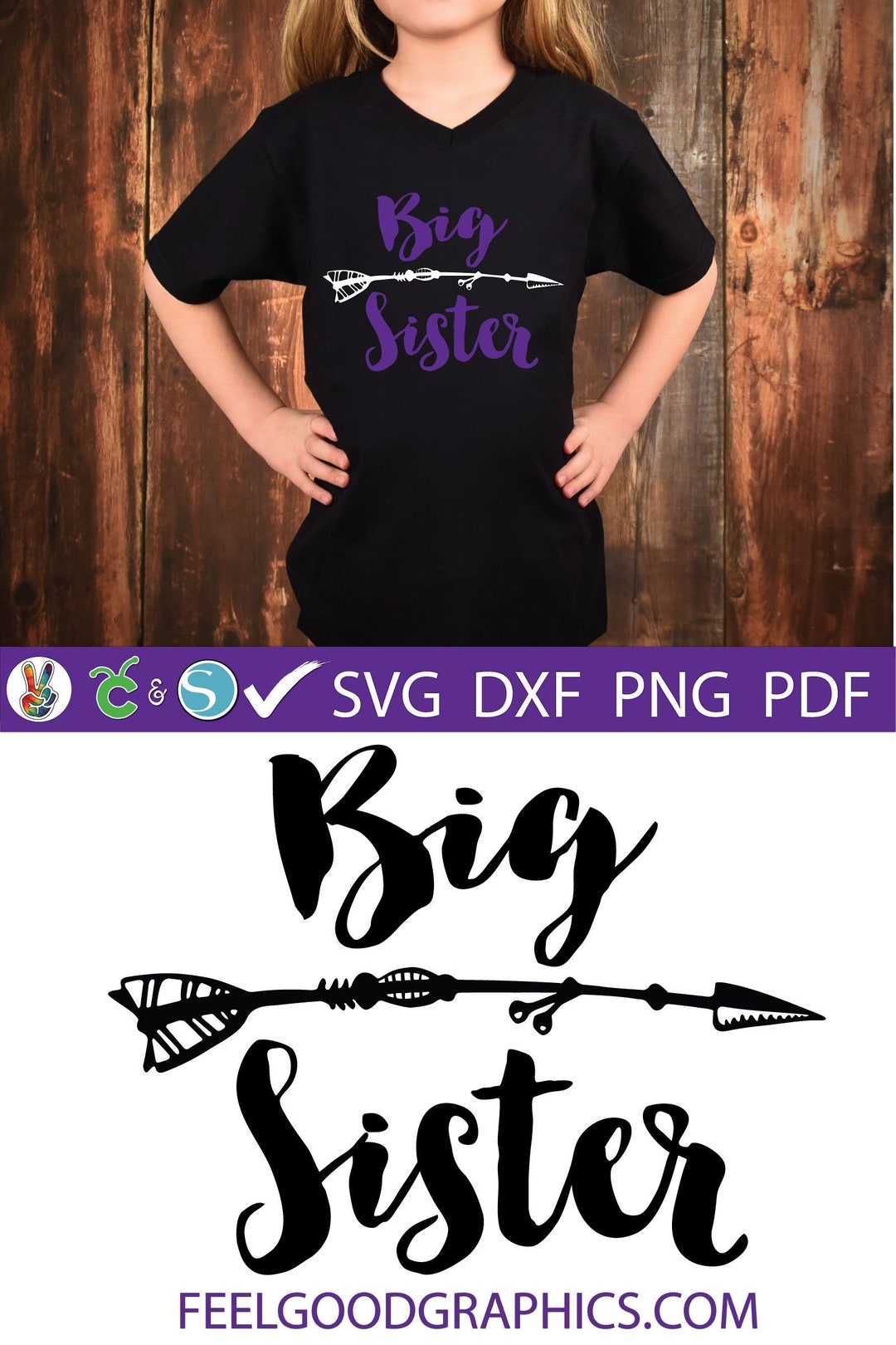 Big Sister SVGDXF Cut File Sister SVG Siblings Svg Cutting - Etsy