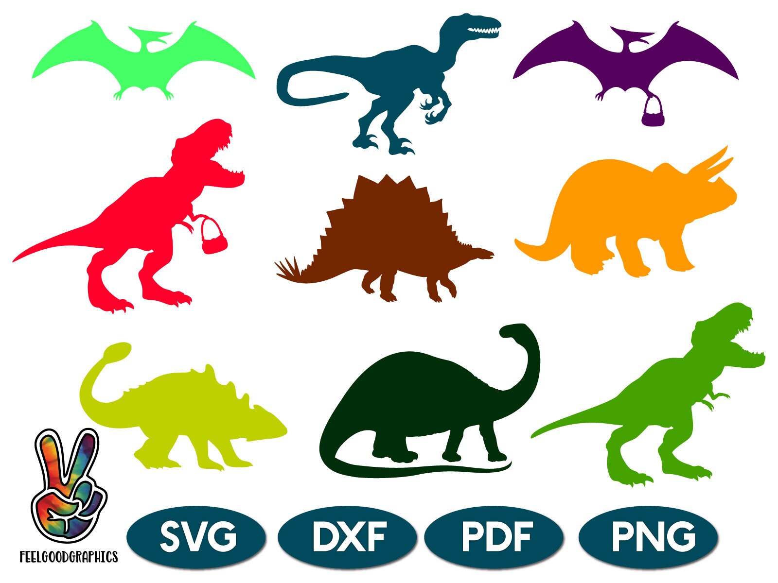Download Dinosaur Svg Pack Dinosaur Pack Dinosaur Family No Names Etsy
