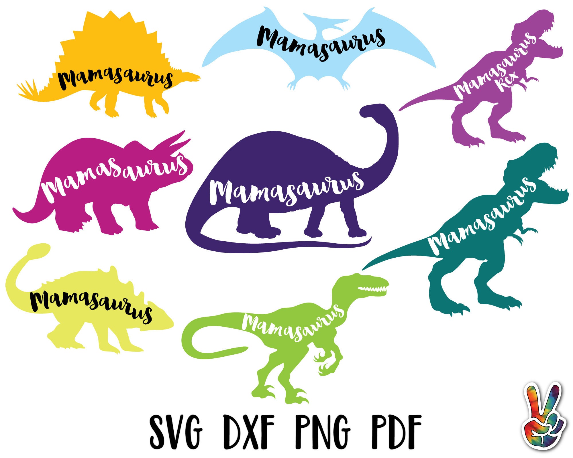 Download Mamasaurus SVG Pack Mamsaurus Dinosaur pack Familt T shirt ...