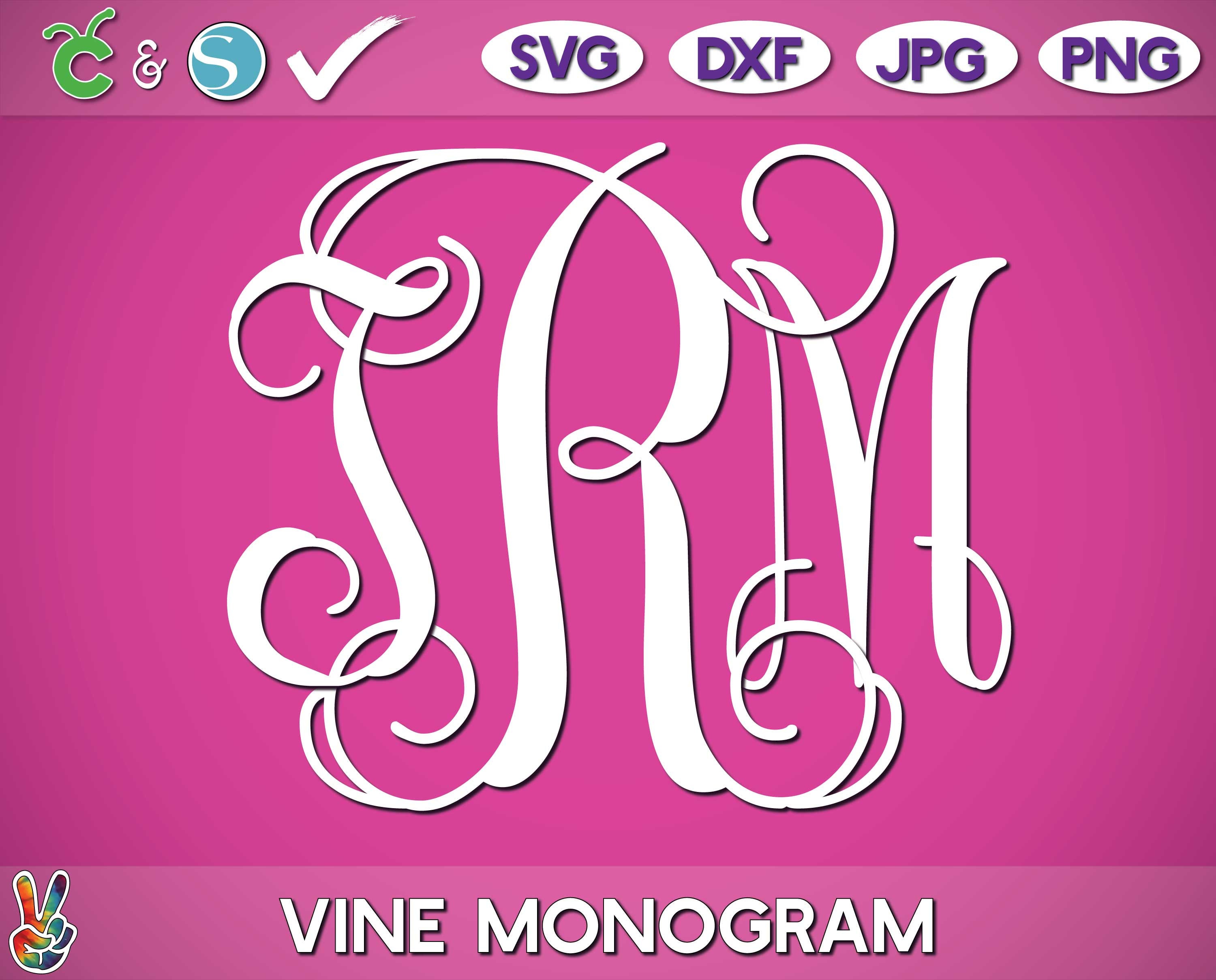 Download Vine monogram SVG Interlocking vine monogram vine monogram | Etsy