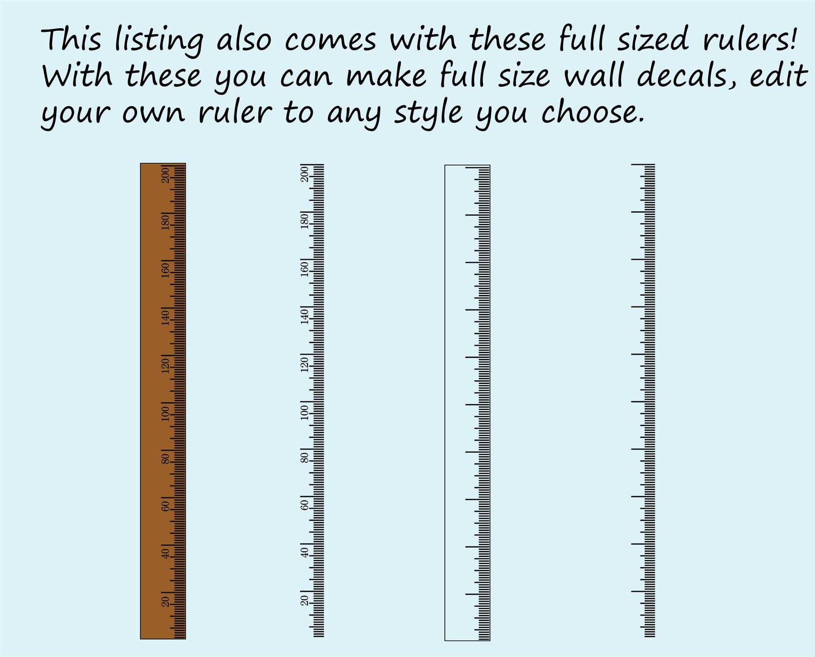 growth chart ruler stencil file metric imperial svg dxf etsy