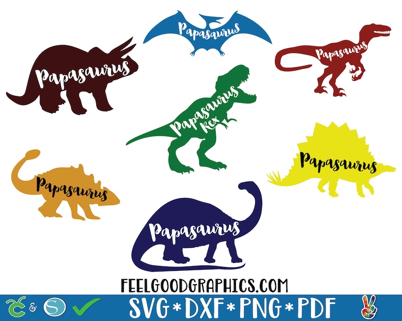 Download Papasaurus SVG Pack Papasaurus Dinosaur pack Family T ...