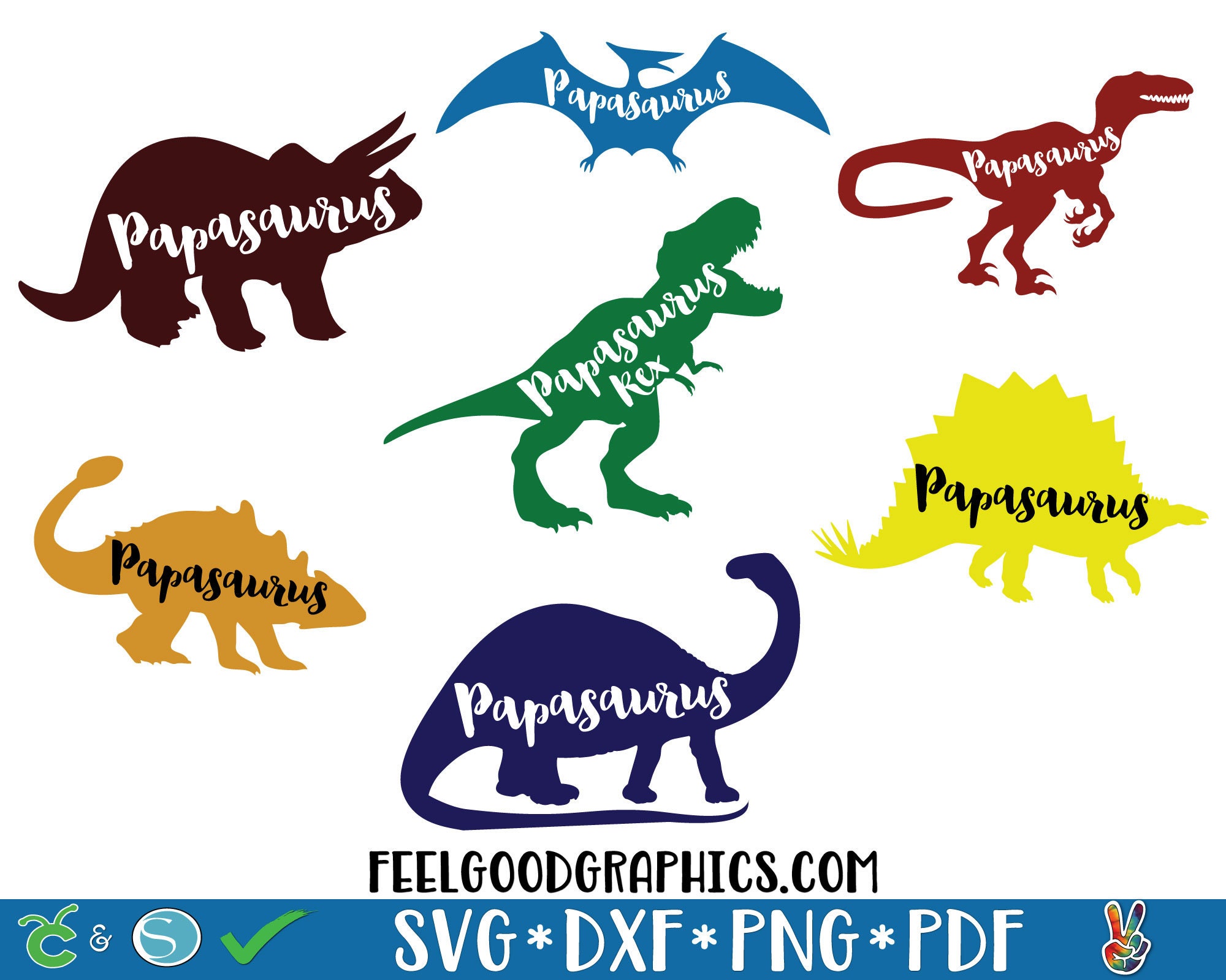 Download Papasaurus Svg Pack Papasaurus Dinosaur Pack Family T Shirt Etsy