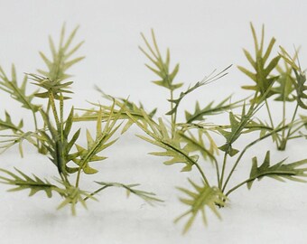 手作りの1/35スケールジャングル植物模型セット（ジオラマ用）。高さ約5cm。