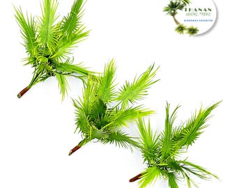 手作りの1/35スケールジャングル植物モデルセット（ジオラマ用）。約6cm。