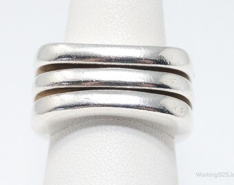 SILPADA Logo 11.8 grams Futurist Ring Size 6.5. made in India Sterling 925 Stamped