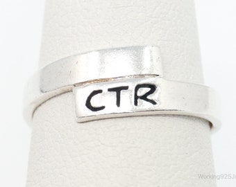 Vintage CTR "Choose The Right" Sterling Silver Ring - Size 6